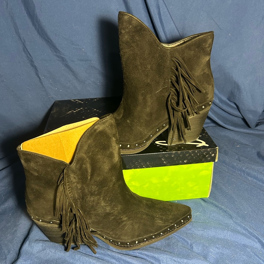 Sam Edelman- WILLIE, BLACK SUEDE, 9 women sw